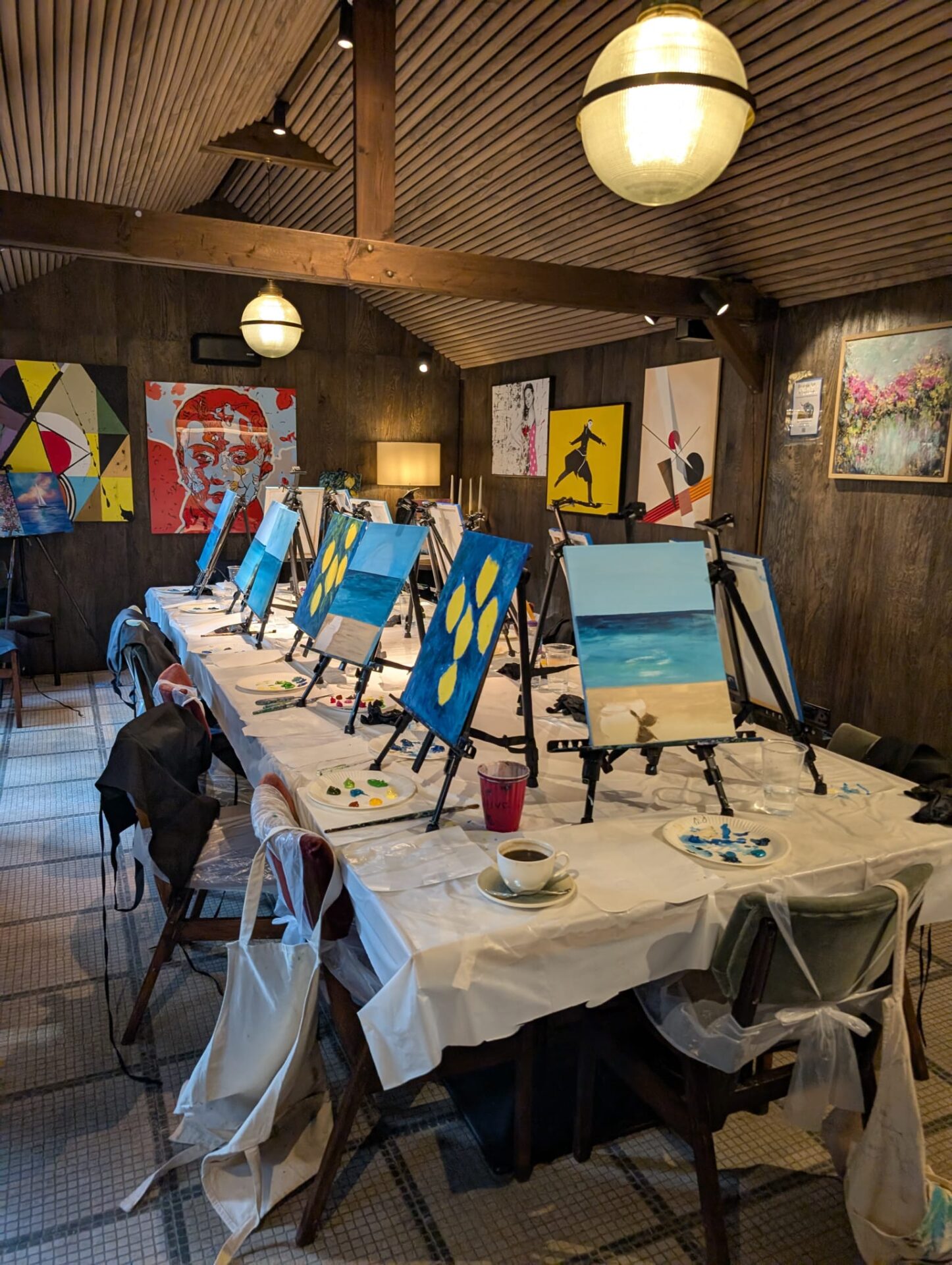 Paint, Sip & Dine at The Gosling Restaurant and Bar in Woking, Surrey